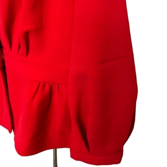 𝅺halogen Peplum Red Jacket Women's Size M - Picture 6 of 10